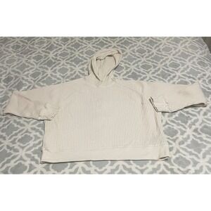 The‎ North Face Womens Cream Waffle Knit Hoodie Hooded Sweatshirt Size S